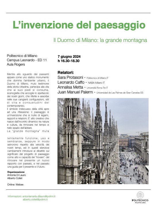 L’invenzione del paesaggio | Politecnico di Milano